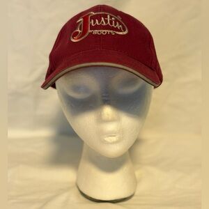 Justin Boot Company Embroidered Strap Back  Hat Quarter Horse Congress Western